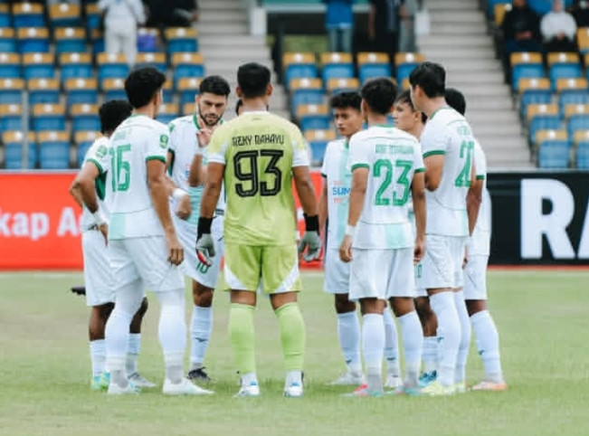 Para pemain PSMS Medan lakukan persiapan sebelum laga kontra PSPS Pekanbaru. [Instagram]